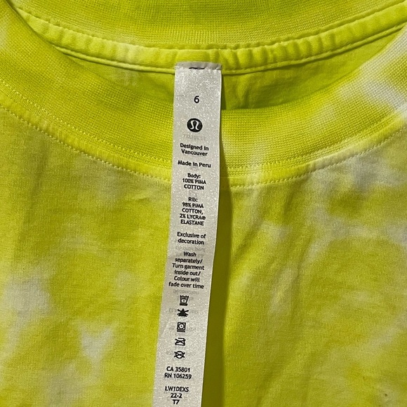 Lululemon Vibrant Yellow Sleeveless Crop Top Women’s 6 - Picture 2 of 6